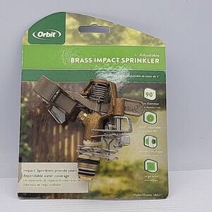 Orbit 58607 Heavy-Duty Brass 1600 sq. ft. Coverage Impact Sprinkler 1/2 MNPT in.